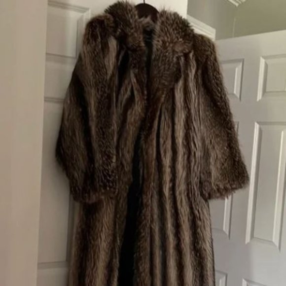 Full Length Raccoon Fur Coat - Picture 1 of 5